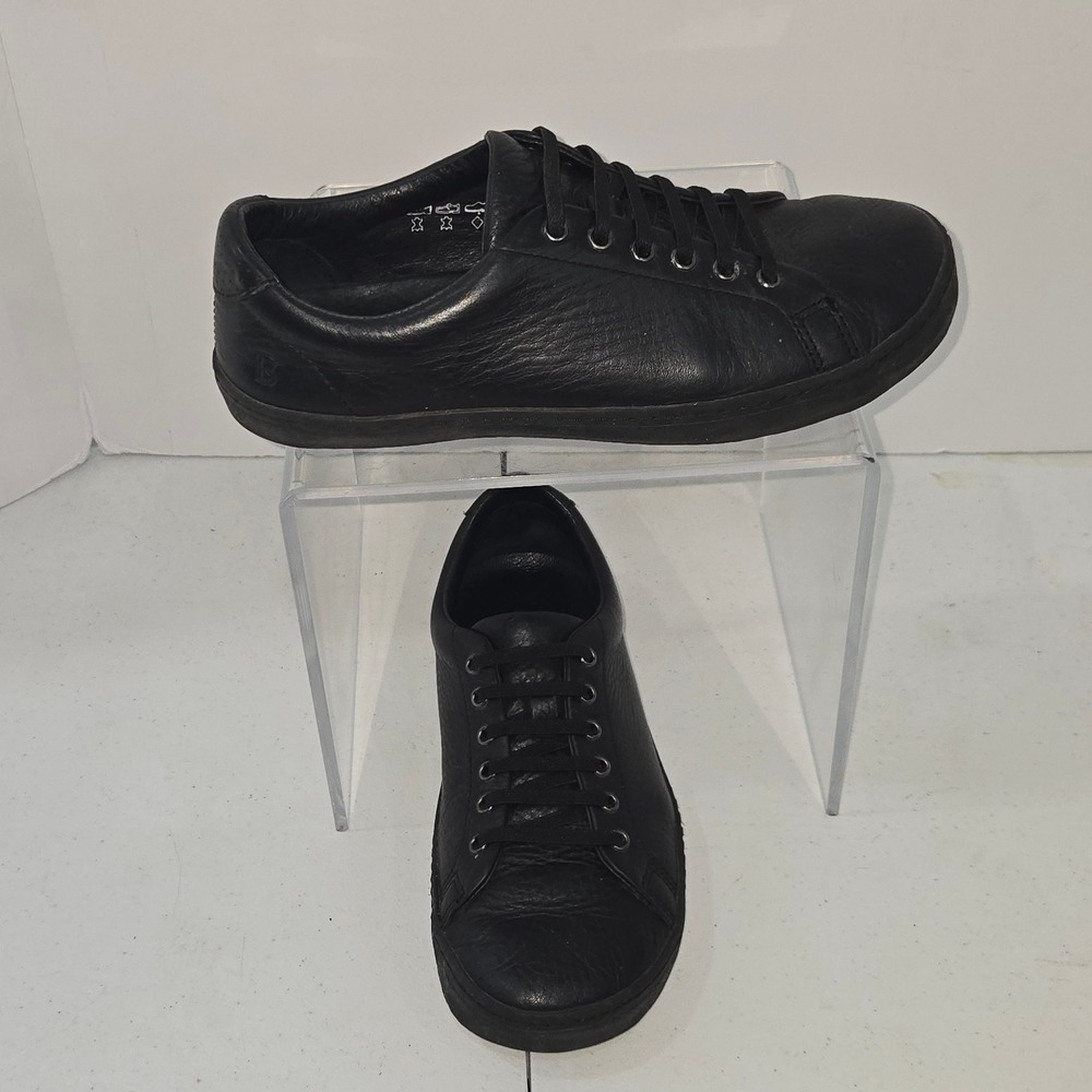 Birchbury Bramfords Black Leather Minimalist Barefoot Sneakers Mens 8 US 40 EU